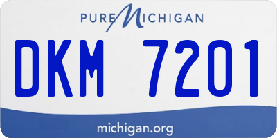 MI license plate DKM7201