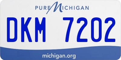 MI license plate DKM7202
