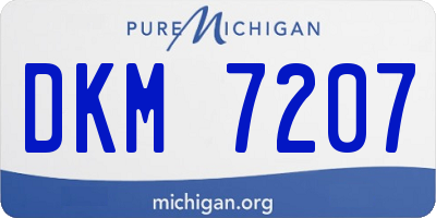 MI license plate DKM7207