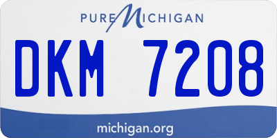 MI license plate DKM7208