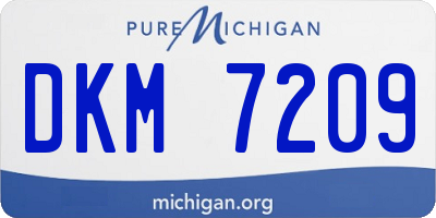 MI license plate DKM7209