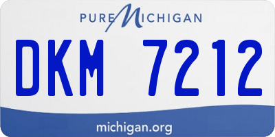 MI license plate DKM7212