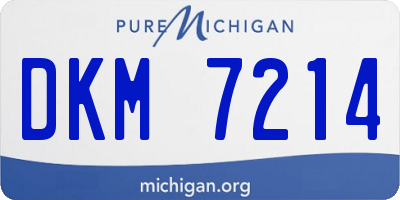 MI license plate DKM7214