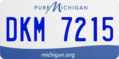 MI license plate DKM7215
