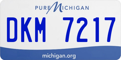 MI license plate DKM7217