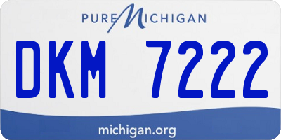 MI license plate DKM7222