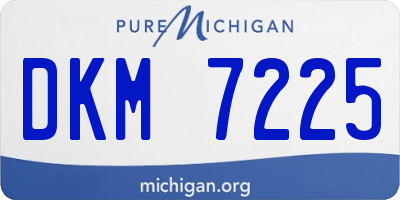 MI license plate DKM7225