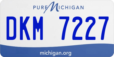 MI license plate DKM7227