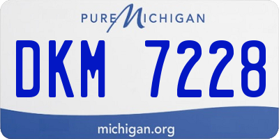 MI license plate DKM7228