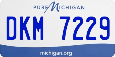 MI license plate DKM7229
