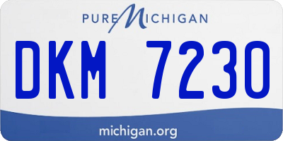 MI license plate DKM7230