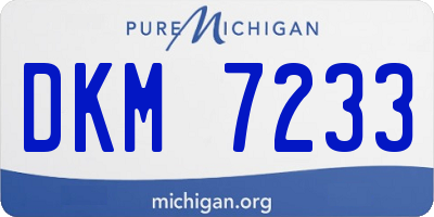MI license plate DKM7233
