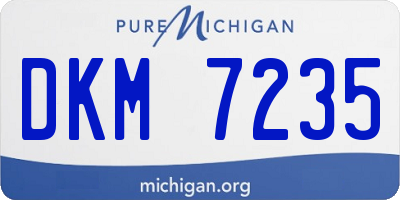 MI license plate DKM7235