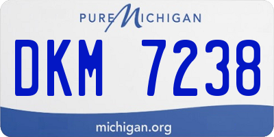MI license plate DKM7238