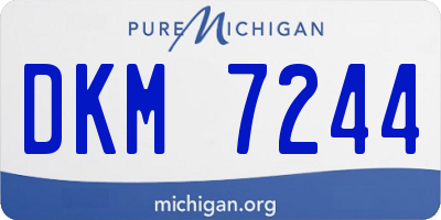 MI license plate DKM7244