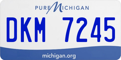 MI license plate DKM7245