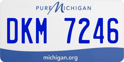 MI license plate DKM7246