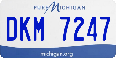 MI license plate DKM7247