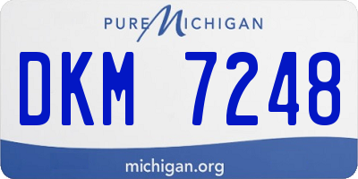 MI license plate DKM7248