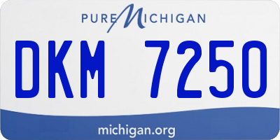 MI license plate DKM7250