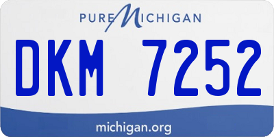 MI license plate DKM7252