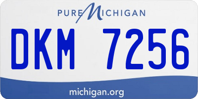 MI license plate DKM7256