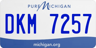MI license plate DKM7257
