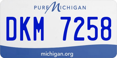 MI license plate DKM7258