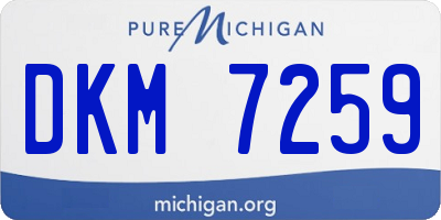 MI license plate DKM7259