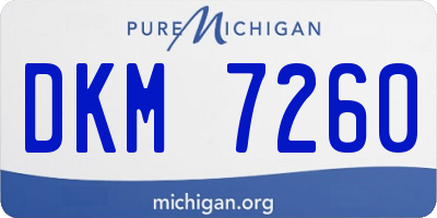 MI license plate DKM7260