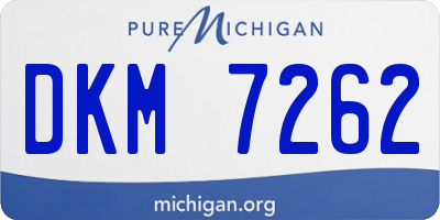MI license plate DKM7262