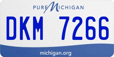 MI license plate DKM7266