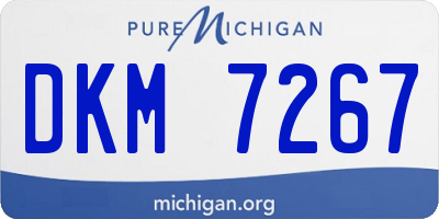 MI license plate DKM7267