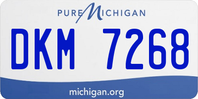 MI license plate DKM7268
