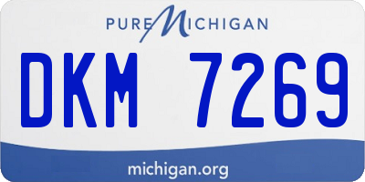 MI license plate DKM7269