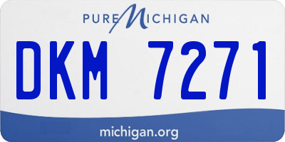 MI license plate DKM7271