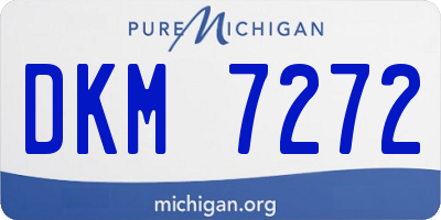 MI license plate DKM7272