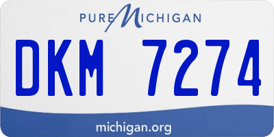 MI license plate DKM7274