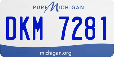 MI license plate DKM7281