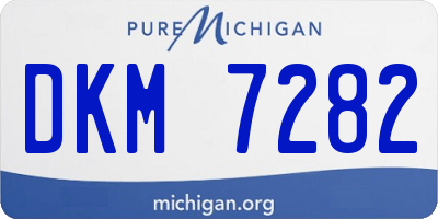 MI license plate DKM7282
