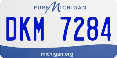 MI license plate DKM7284