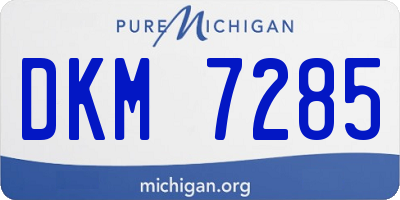 MI license plate DKM7285