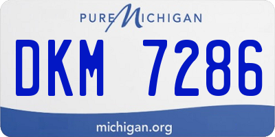MI license plate DKM7286