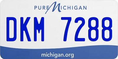 MI license plate DKM7288