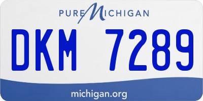 MI license plate DKM7289