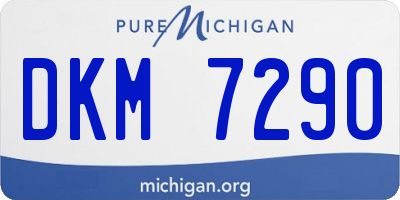 MI license plate DKM7290