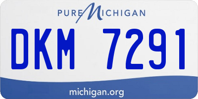 MI license plate DKM7291