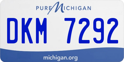 MI license plate DKM7292