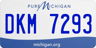 MI license plate DKM7293
