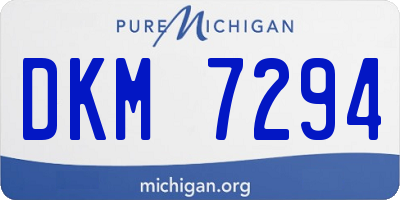 MI license plate DKM7294